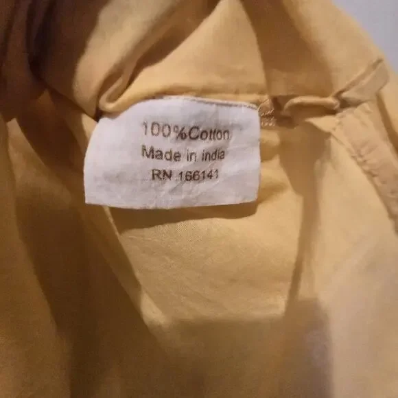 ALAMWAR Anthropologie Peasant Top Womens SM Gold Embroidery Tassel Boho Festival - Picture 8 of 13